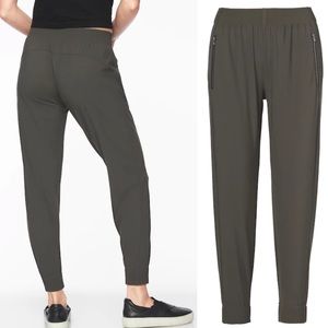 Athleta Cosmic Jogger Arbor Olive Cinch Bottom